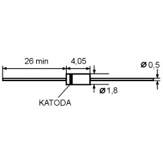 Z-Dioda 0.5W 2.7V DO35