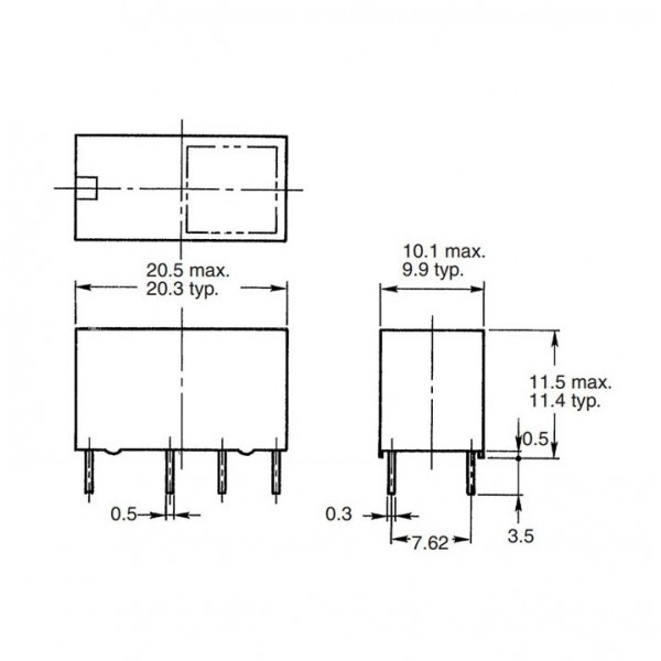 Relej G5V2 (5V ,2A, 2XM+R) 50R Omron - RELG5V2-5