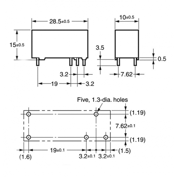 Relej  OMRON  G6RN-1-24VDC 1xU 8A - RELG6RN1-24