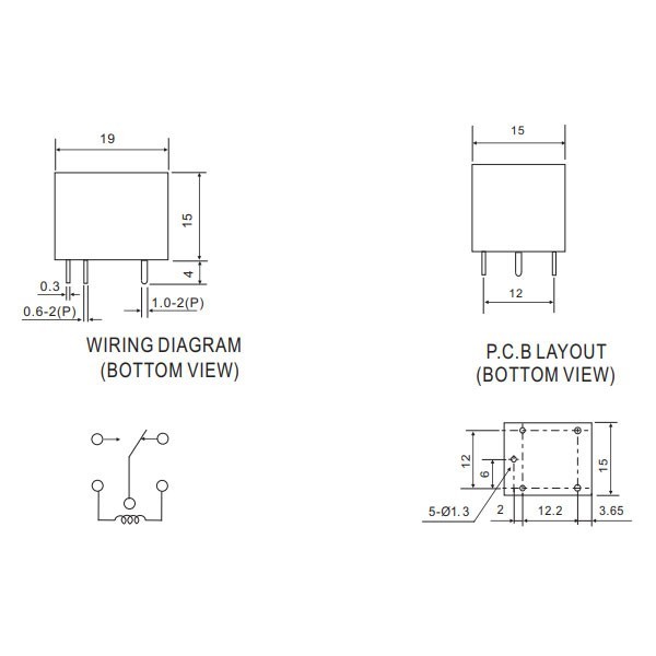 Relej U = 5VDC; 15A/120VAC; 15A/24VDC - RELLEG5F