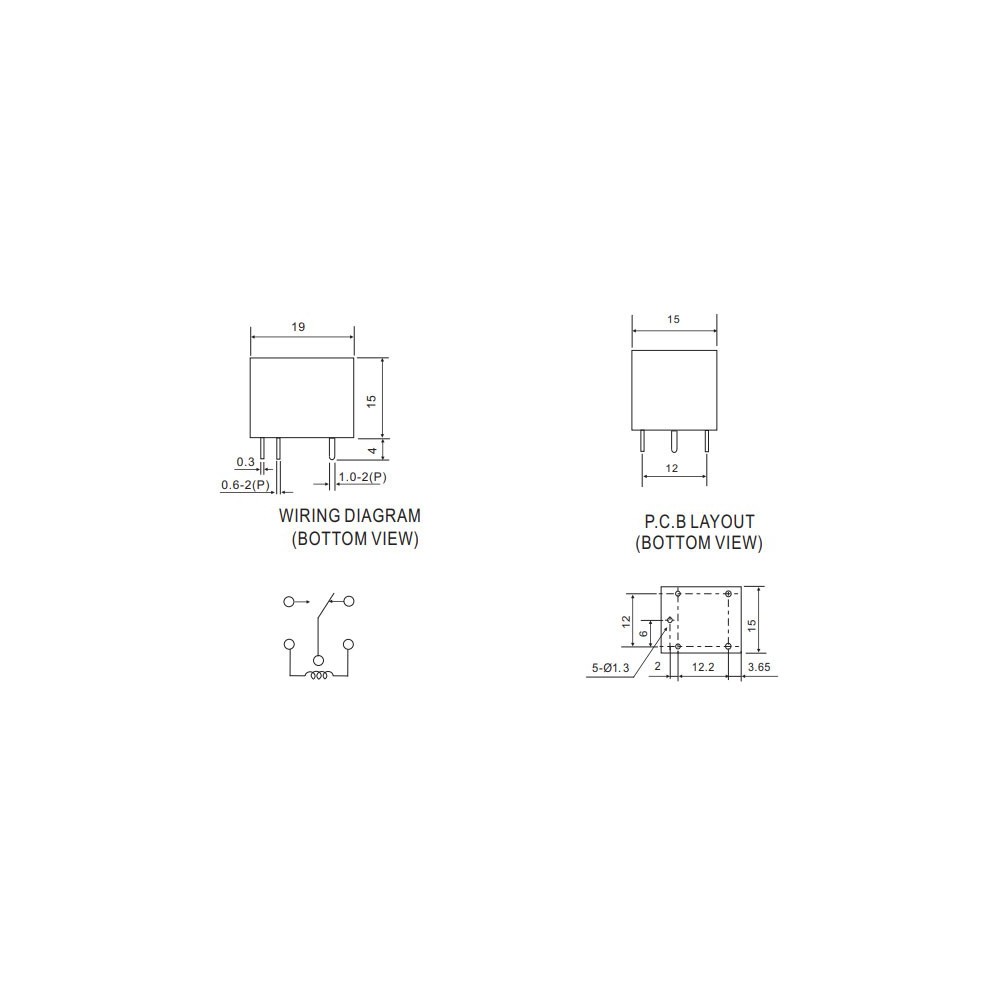 Relej U = 5VDC; 15A/120VAC; 15A/24VDC - RELLEG5F