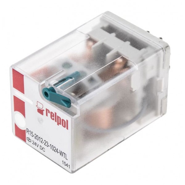 Rele R15 230V AC 3X10, LED, Relpol (PR59) - RELR15-220V