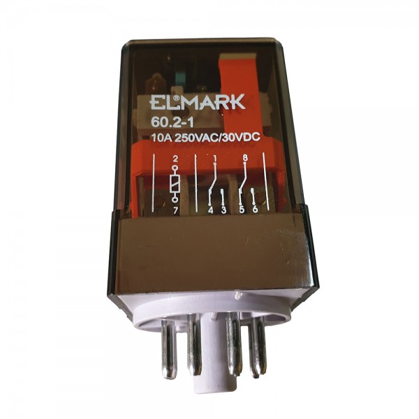 Rele 24VDC 2 X10A ,8 pin ELMARK - RELR15-24DCE