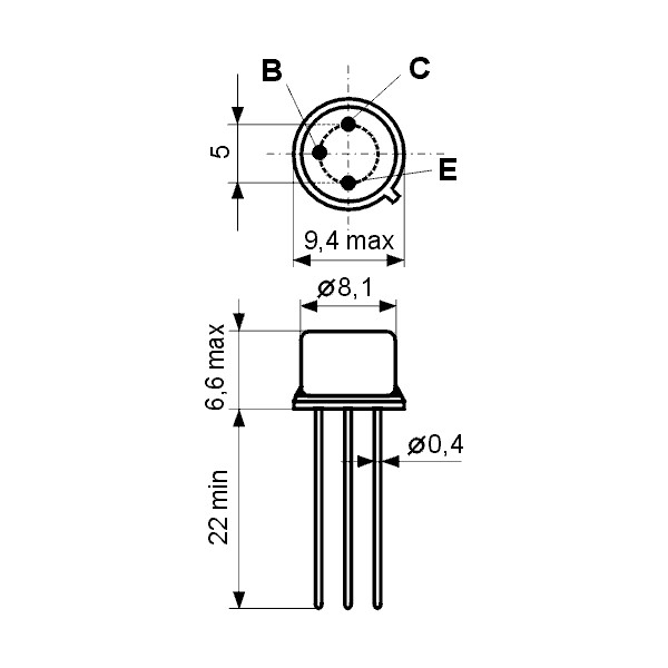Tranz. N 40V 0.4A 1W PQ=0,4W TO39 - TR2N4427