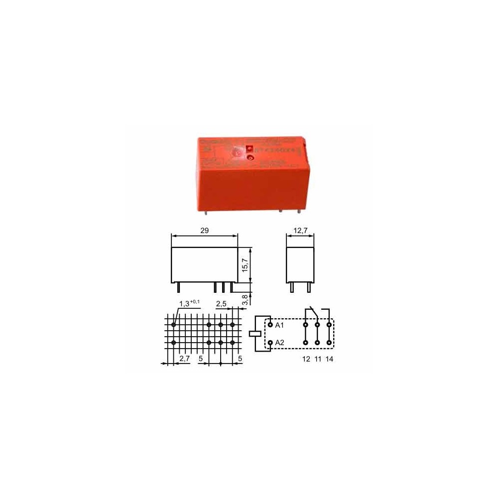 Rele 24V 1X16A  NO/NC 1440R Sch - RELRT314-24