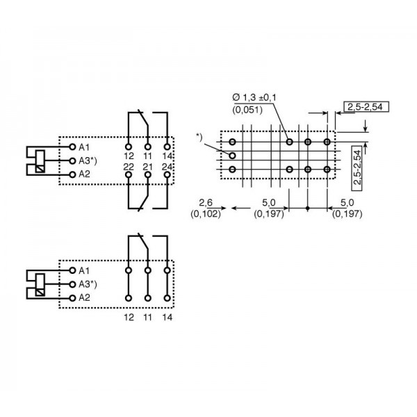 Rele SCHRACK Bistabilni 2X8A 12V  240R - RELRT424F12B