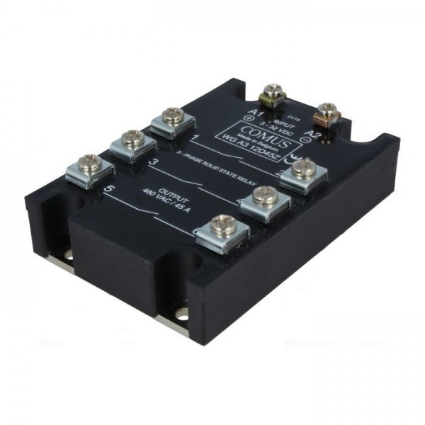 Solid state rele+ZC 3-32VDC/3X45A 480VAC,COMUS - RELSS7