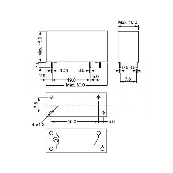 Rele 24V 1X8A 250VAC 2620R EMR124DM-5 - RELVS24-8