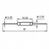 Rid kontakt 200V 10W, 0,5A 2X10mm NO - RIDK1