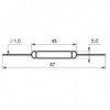 Rid kontakt 300V 3A 5X48mm NO - RIDK5