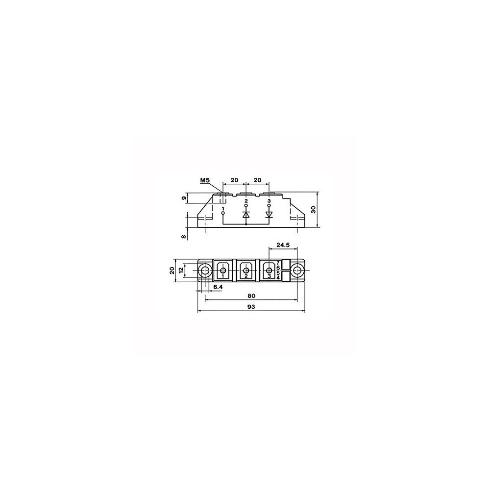 Diodni modul SKKD100/14,100A 1400V - DIOSKKD100/14