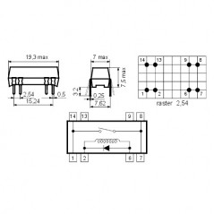 Rid rele DIP 5V 1XNO 700R