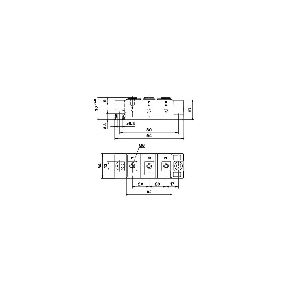 Semikron Diodni modul 212A 1800V - DIOSKKD212/18