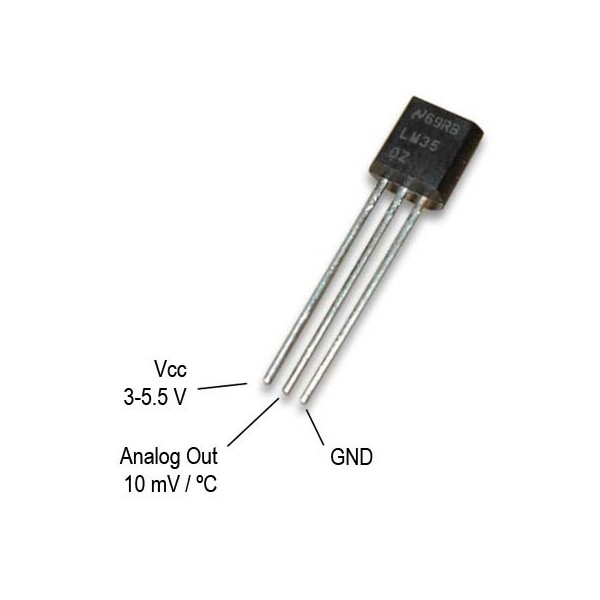 Temp.sensor  0/+100C TO92 - SENLM35DZ