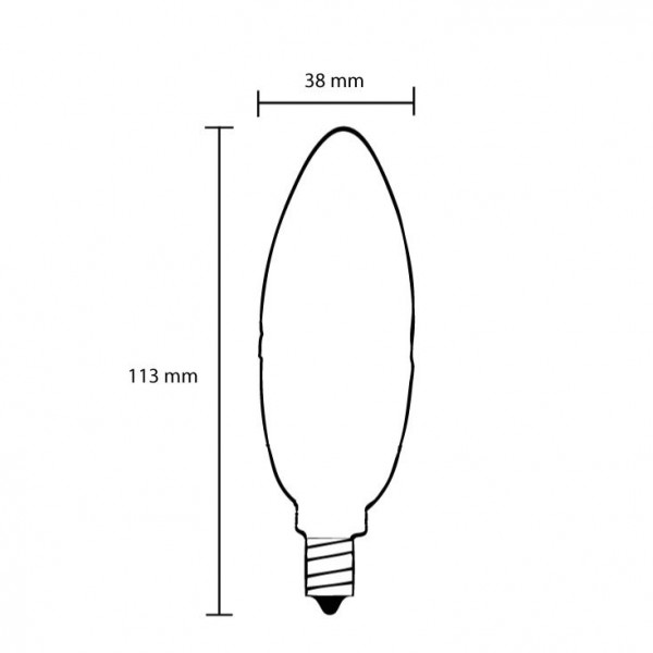 Led sijalica C37 4.9W 416lm, 2700K, E14 - SILE14/5-3000K