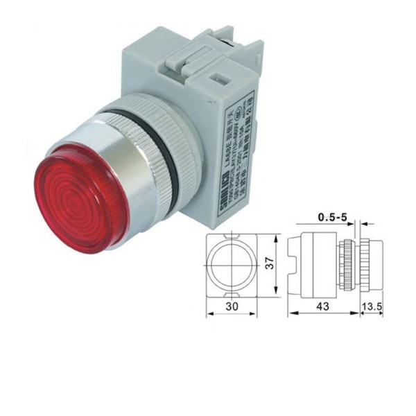 Signalna lampa FI22 , Crvena - SLX24CR