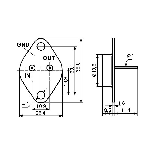 Stab.napona +24V 1,5A TO3 - STN7824K