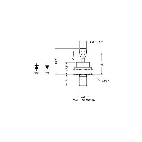 Dioda 70A 800V Semikron M6 A ,SEMIKRON - DIOSKN71/08