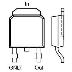 Stab.napona -15V 0.5A SMD