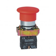 Taster22mm glji. BC42, NC,10A 220V Crveni Elmark