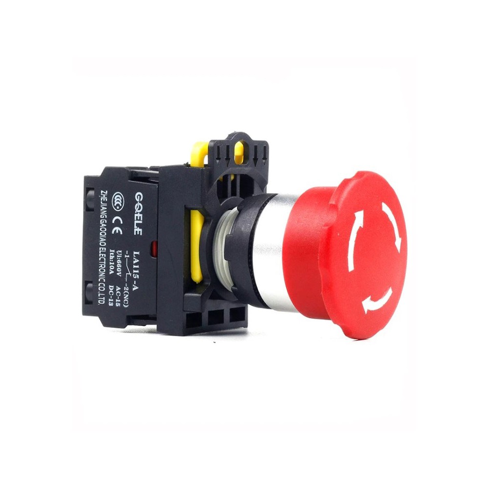 Taster22mm STOP, NO+NC,10A 220V Crveni - TAS22KSTOP