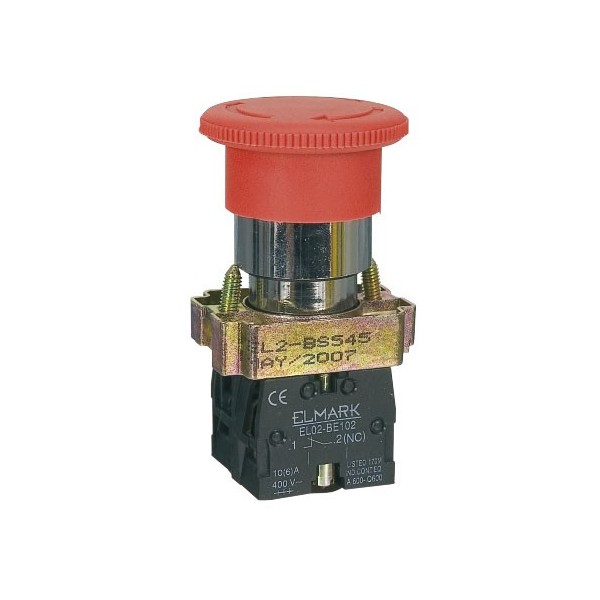 Taster 22mm NO+NC STOP 10A 220V - TAS22STOP