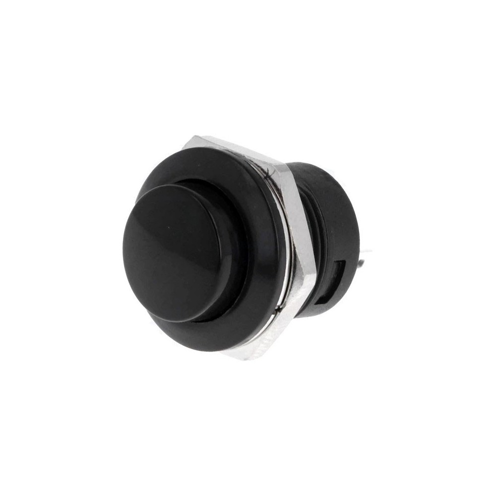 Taster okrugli 16 mm NO PS507A Crni - TAS507A-CN