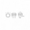 Taster okrugli 16 mm NO PS507A Crni - TAS507A-CN