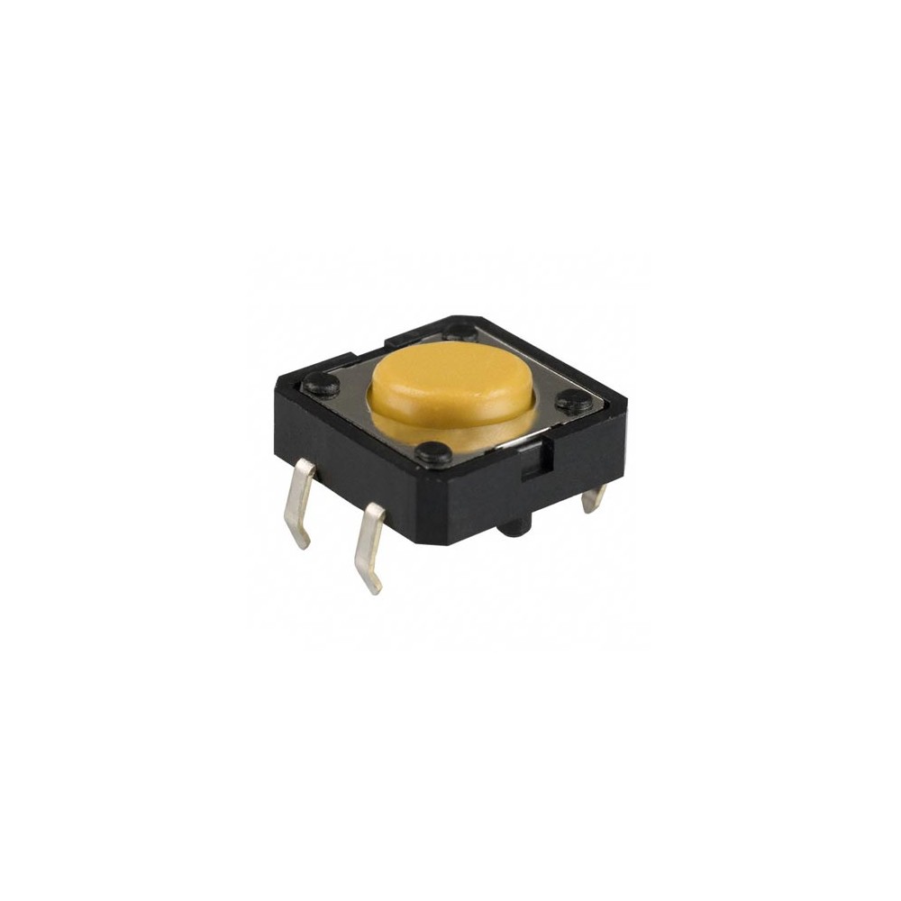 Taster PC 12X12mm 4,3mm 2,55N žuti OMRON, B3F-4005 - TASMINIM9