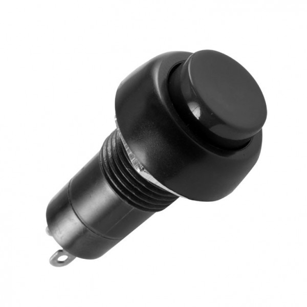 Taster okrugli crni 250V 3A NO 12mm - TASOCN
