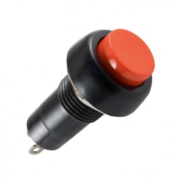 Taster okrugli crveni 250V 3A NO 12mm - TASOCR