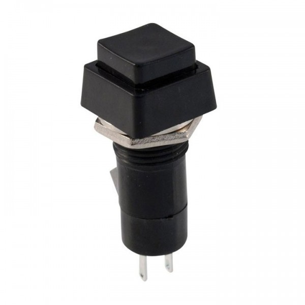 Taster kvadratni crni 250V 3A NO fi=12mm - TASPCN