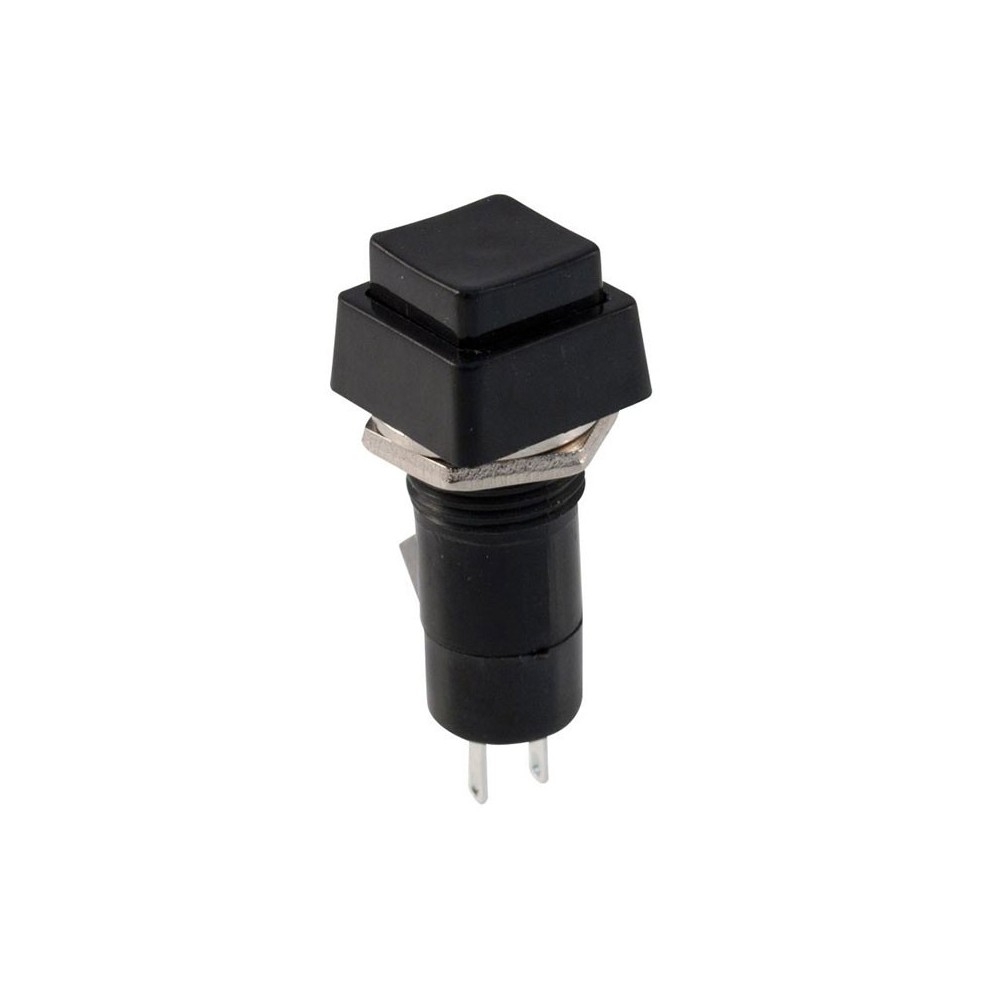 Taster kvadratni crni 250V 3A NO fi=12mm - TASPCN