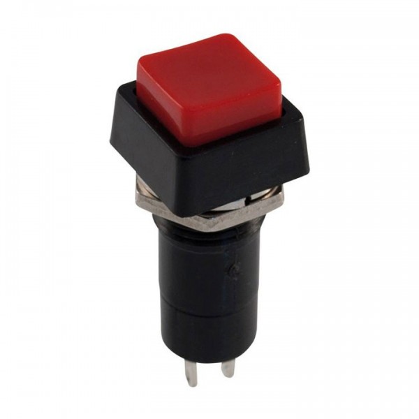 Taster kvadratni crveni 250V 3A NO fi= 12mm - TASPCR