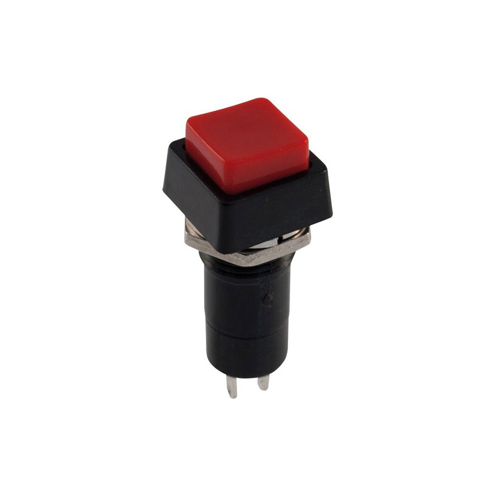 Taster kvadratni crveni 250V 3A NO fi= 12mm - TASPCR