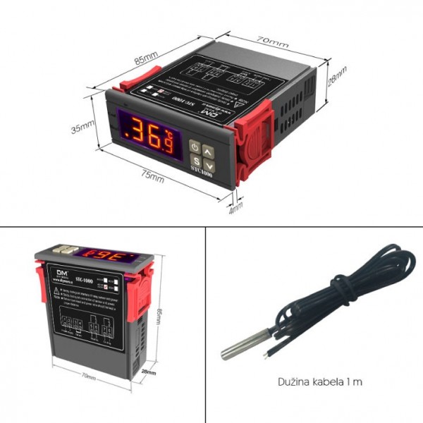 Digitalni termostat sa sondom STC-1000AC - TER-STC1000