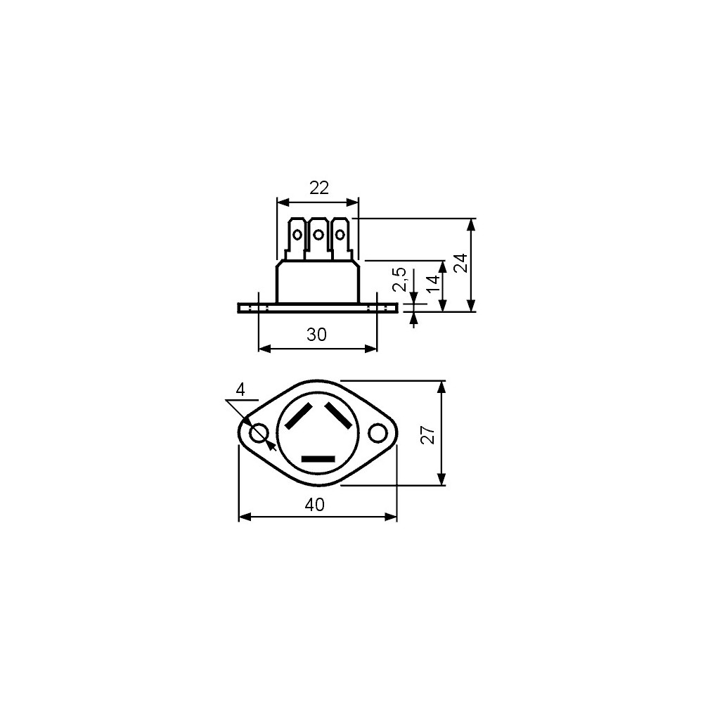 Triak 25A 600V 50mA RD91 - TKBTA25-6