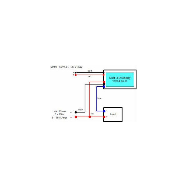 Voltmetar i ampermetar digitalni, 100VDC 10ADC - INSP-DAV