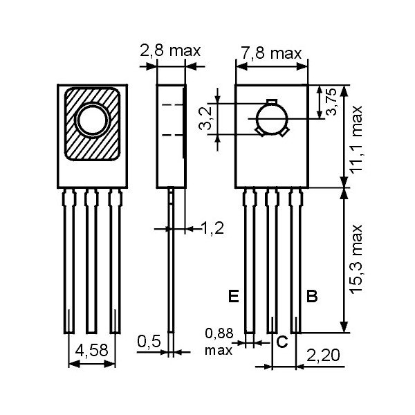 Tranz. P 60V 1A 10W - TR2SB731