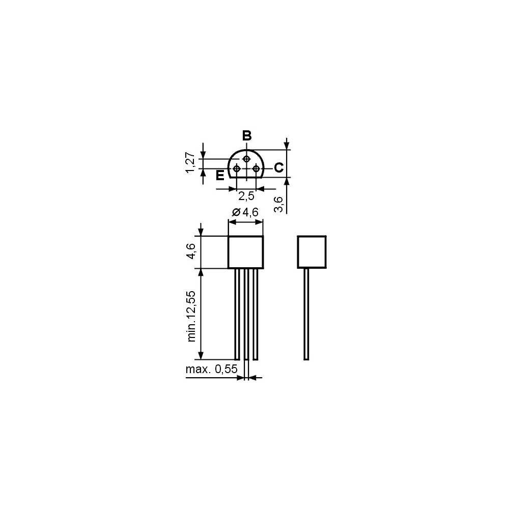 Tranz. P 20V 2A 1W - TR2SB733