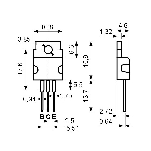 Tranz. P 60V 5A 30W - TR2SB824