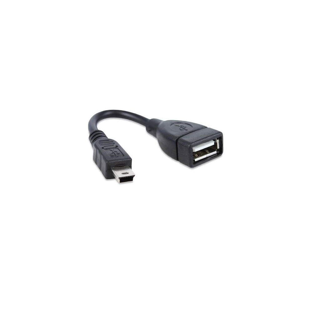 Adapter USB 2.0 AF -USB AM  mini 5 muški 0,2m OTG - UTAUSBM5M/USBZ