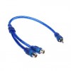 Adapter 2x Činč žen.x 1Činč muš. sa kablom - UTA-01K