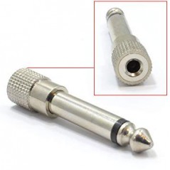 Adapter 6.3mm utikač mono/3.5m utičnica stereo, metal