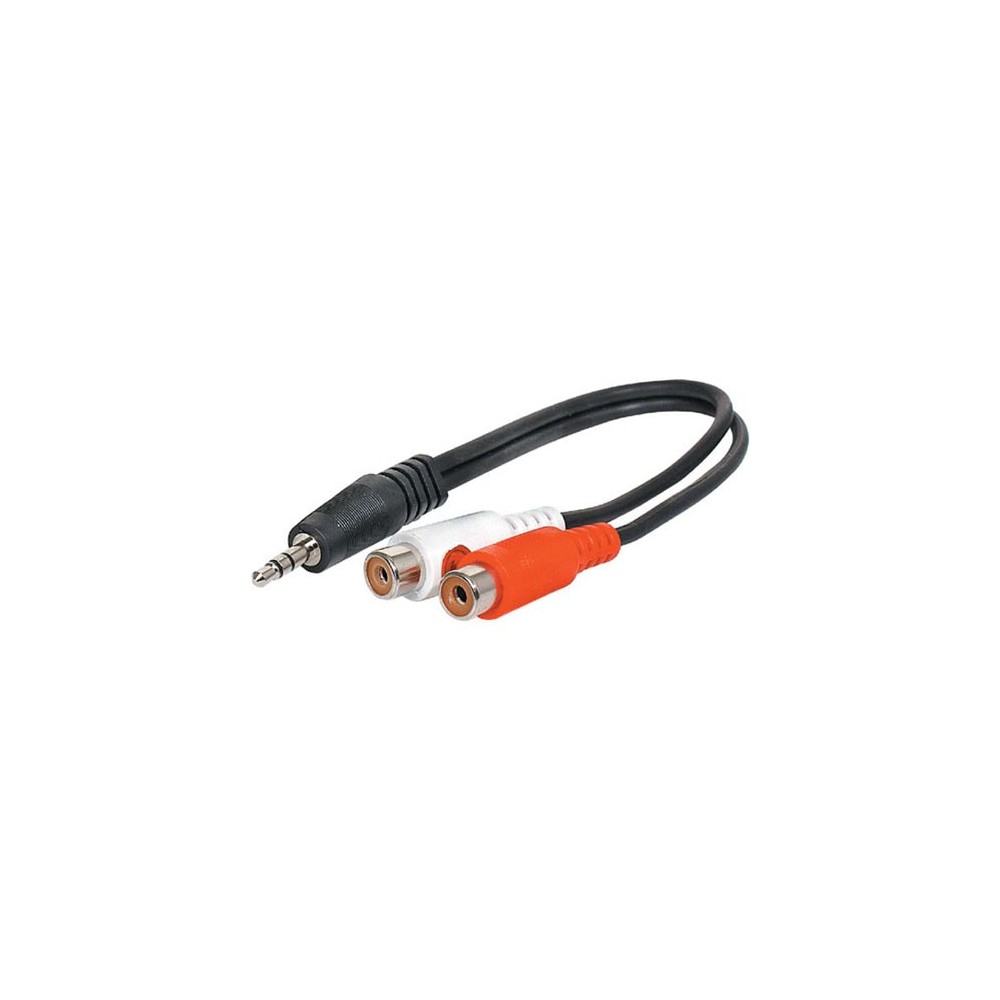 Adapter 3,5M stereo utikač- 2xčinča ženska 0,2m - UTA-22