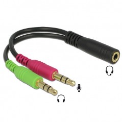 Adapter 3,5mm st.Ž/2x3.5mm st.M