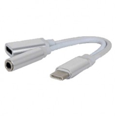 Adapter TIP C M na 3.5mm stereo Ž+ TIP C Ž