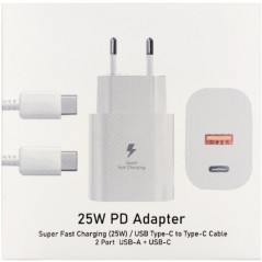 Brzi punjac USB+Type C kon.+ kabl USB-C