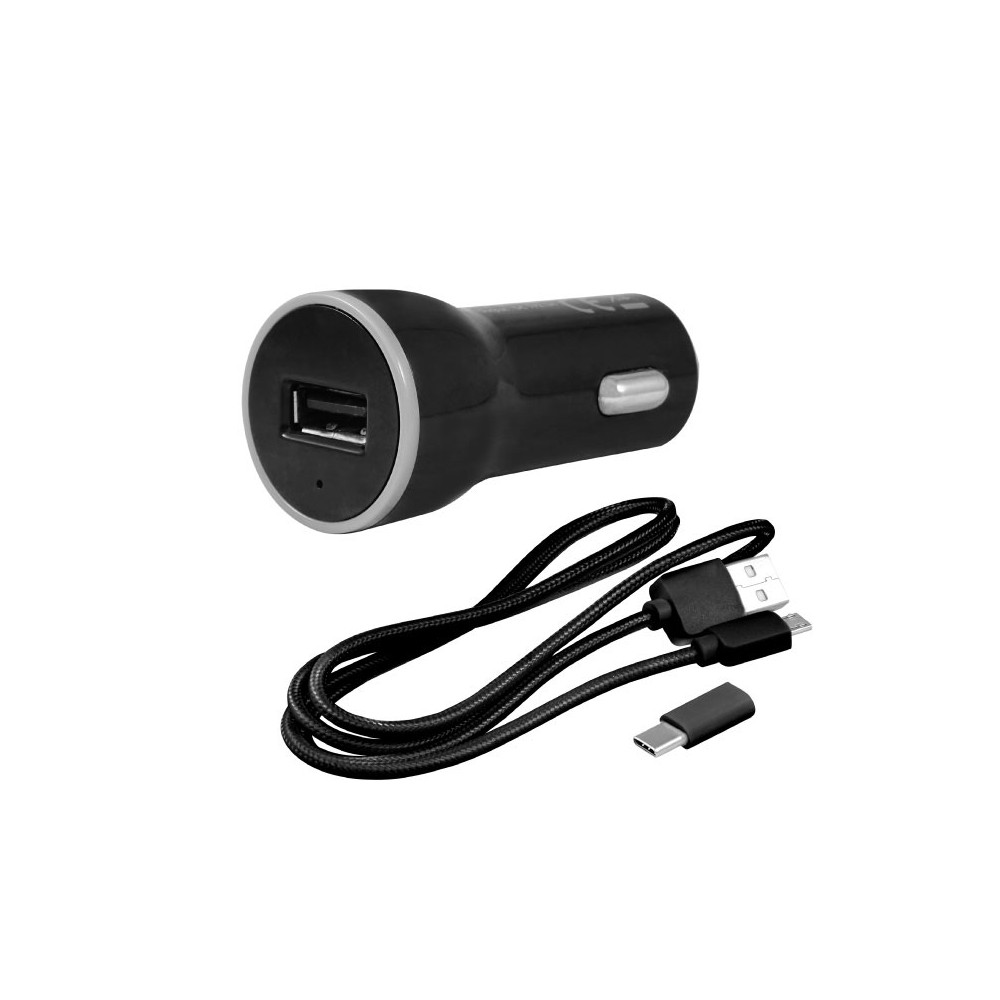 Autopunjač USB 2,1A +USB kabel type C - UTAUSB-AU14