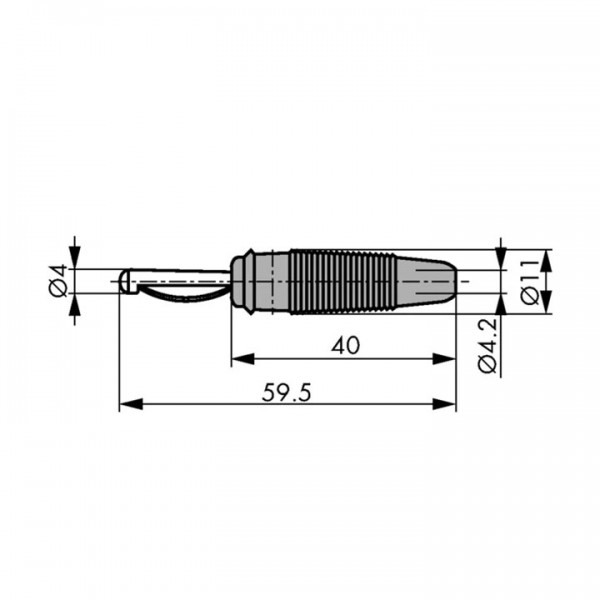 Banana 4mm Hirschmann VQ30 crvena - UTB4M2CR